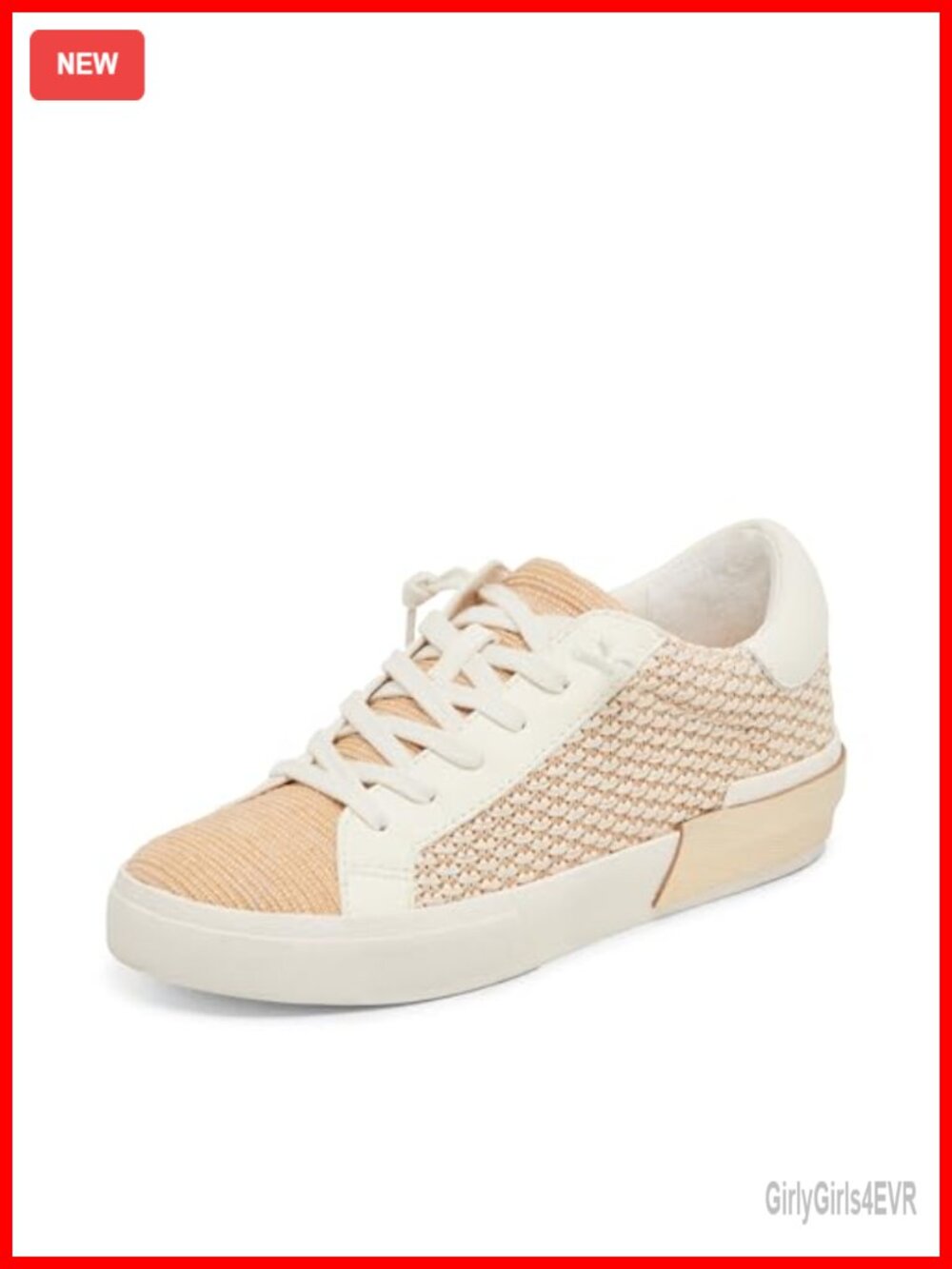 Super Cushy Fashion Sneaker With Raffia And Tpu Details